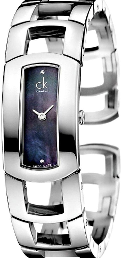 Calvin Klein Women's Blue Dial Stainless Steel Band Watch - K3Y2S11F