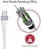 Promate VigoRay-C Heavy Duty USB-A To USB-C Data Sync & Charge Cable 1.2m -White