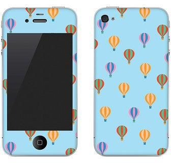 Vinyl Skin Decal For Apple iPhone 4S Hot Balloons