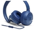 Tune 500 Wired On-Ear Headphones - Deep Pure Bass - 1 Button Remote - Lightweight - Foldable - Tangle Free Cable Blue