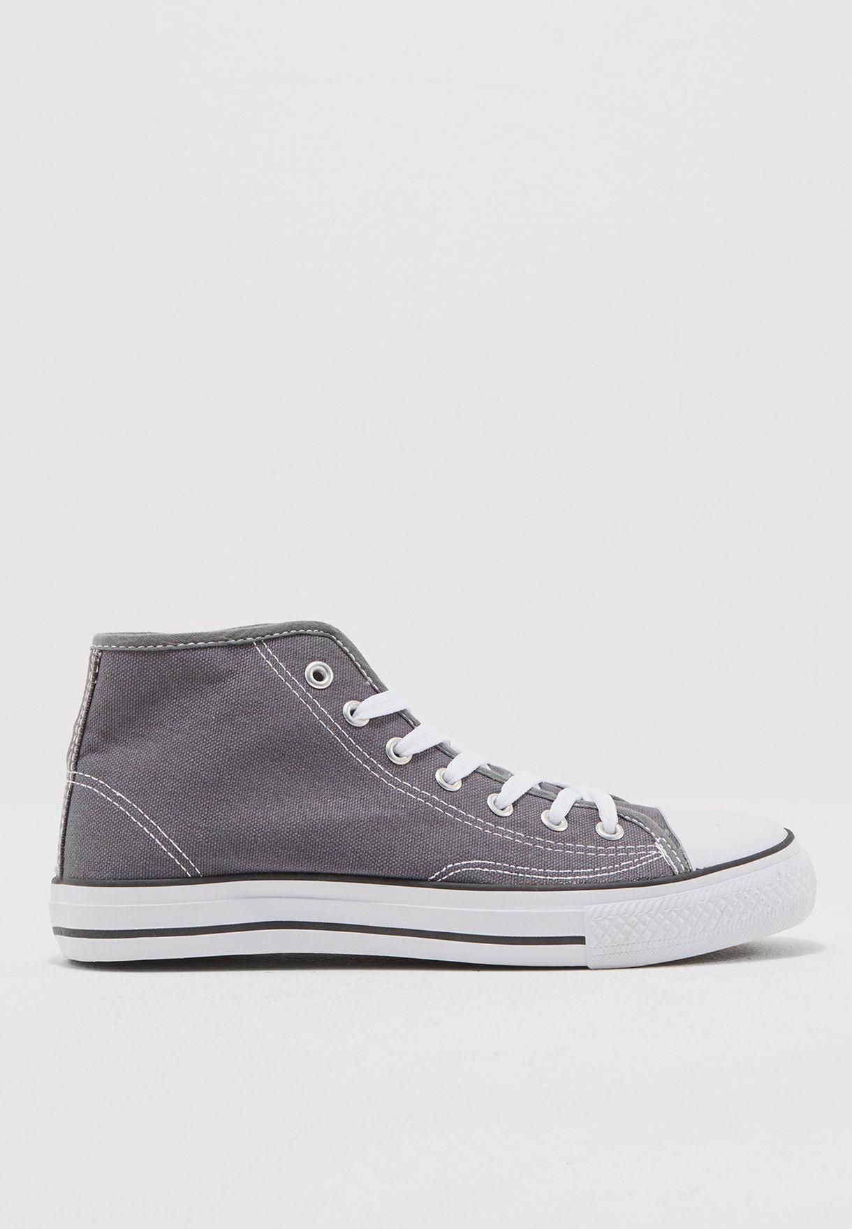 Lace-Up High-Top Sneakers
