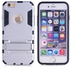 Ozone Snap on PC TPU Hybrid Kickstand Case w/ Screen Protector for Apple iPhone 6/6S Silver