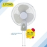 AILYONS Wall Fan 16inches with a Strong Quite Motor-3 Speed control panel  -Supper quiet motor  -Poly coated safety grill  -Voltage: AC 220-240V  -Frequency: 50Hz   WHAT’S IN THE