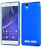 lexible Gel Rubber TPU Soft Skin Case Protective Cover for Sony Xperia T2 Ultra Flat Blue