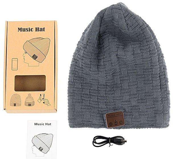 Generic TA Wireless Bluetooth 4.2 Smart Cap Warm Winter Beanie Hat Headphone Speaker Mic -dark Grey