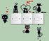 Removable Switch Sticker, 5 Pcs Cute Cartoon Black Cats Wall Sticker, Light Switch Decor Decals, Family DIY Decor Art Car Stickers Home Decor Wall Art for Kids Living Room Office Decoration