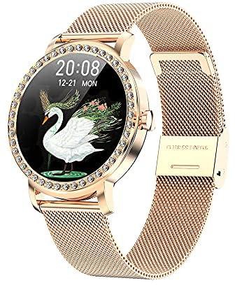 VIKUSHA Men's & Women's Activity Tracker Smartwatch with Heart Rate Monitor/Step & Calorie Counter (Gold)