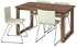 MÖRBYLÅNGA / BERNHARD Table and 4 chairs, brown, Mjuk white