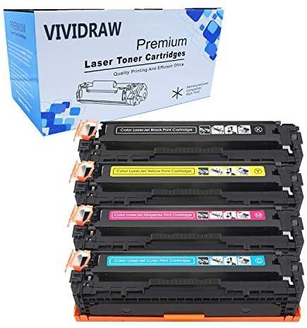 VIVIDRAW Compatible Toner Cartridge Replacement for HP 128A CE320A Work for HP Laserjet Pro CM1411fn CM1412tn CM1413fn CM1415fn CM1415fnw CM1416fnw CM1417fnw CP1521 CP1525n CP1525nw CP1526nw CP1527nw