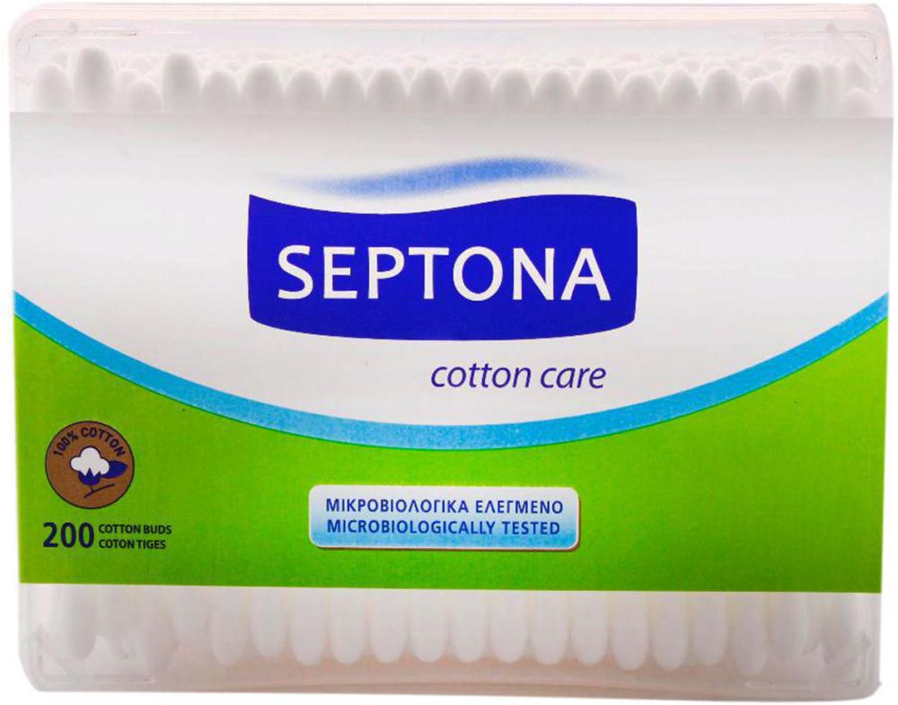 Septona Cotton Buds Rectangular Box - 200 Pieces