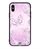 Skin Case Cover -for Apple iPhone X Light Pink Purple Butterflies عليه رسمة فراشات باللونين الوردي الفاتح والأرجواني