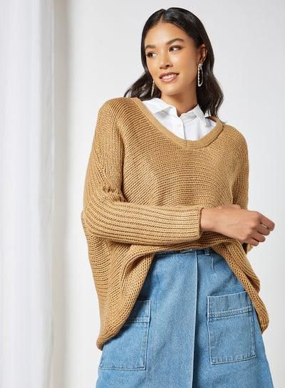 V-Neck Sweater Brown