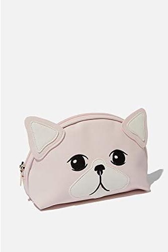 Typo Novelty Girl's Solid Blush Cat Cosmetic Bag - Pink