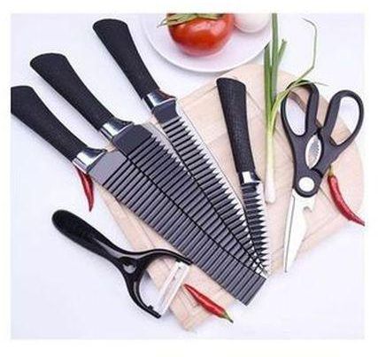 Stainless Steel Non-Stick Coating Knife Set - 6 Pcs