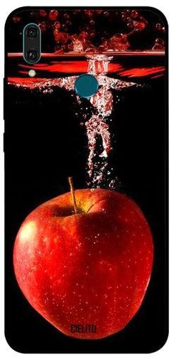 غطاء حماية واقٍ بطبعة تفاحة مغمورة بالماء لهاتف هواوي Y9 2019 أسود/أحمر