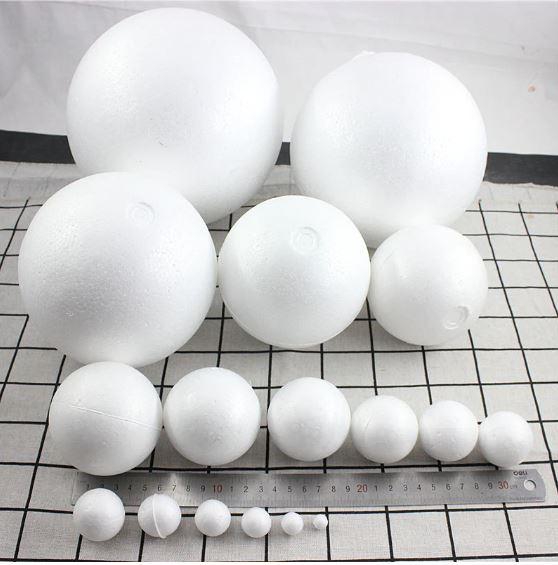 DIY Round Styrofoam Christmas Ball White Modelling Polystyrene Foam