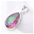 Best One DYTesa 66 Ct Huge Vintage Natural Rainbow Mystical Topaz Gemstone Solid Silver (pendant, 34)