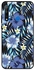 Protective Case Cover For Huawei Nova 5i White Blue Flowers & Feathers