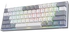 كيبورد فيز بسلك 60% للالعاب باضائة ملونة RGB K617 من ريدراجون، كيبورد ميكانيكال مدمجة بـ61 مفتاح واغطية مفاتيح بيضاء ورمادية، مفتاح احمر خطي، يدعم مشغل/ برنامج برو