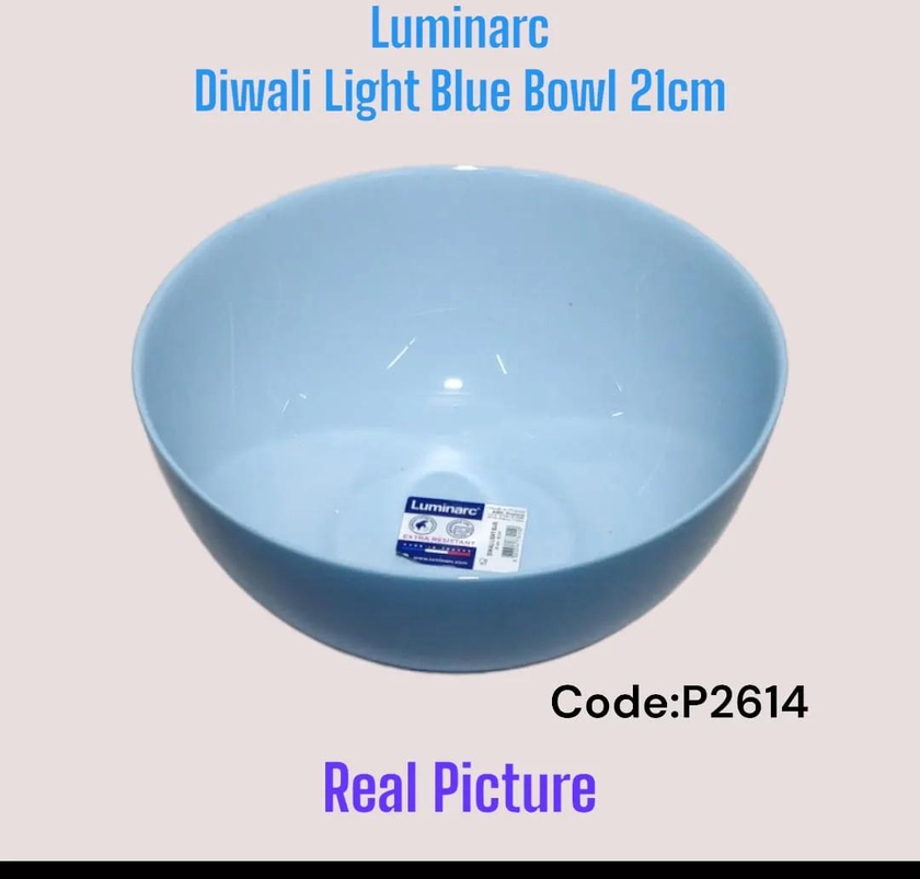 Set of 2pcs  Luminarc Diwali Light Blue kitchen serving Bowl 21cm