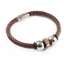 Bracelet for Men by MG , Leather , Brown , ARSL-03420