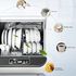ZUIHAO Dishwasher， Dishwasher Household Intelligent Automatic Dishwashing Machine Installation Free Double Effect Drying (Color : White, Plug Type : EU)