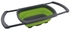 Collapsible Silicone Colander 3.8 Liter - Over The Sink Vegetable Strainer Basket, Extendable Handle Grey-Green 3.8لتر