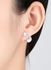 Rhodium Plated Pearl Stud Earrings