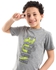 Ted Marchel Printed Round Collar Short Sleeves Boys T-Shirt - Heather Grey