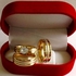 Two-tone Wedding Rings 3piece Set With Case