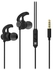 In-Ear Wired Earbuds, Premium 3.5mm HD Stereo Sound Earphones with Built-In Mic Black