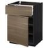 METOD / MAXIMERA خزانة قاعدة مع درج/باب, أسود/Nickebo فحمي مطفي, ‎60x60 سم‏ - IKEA