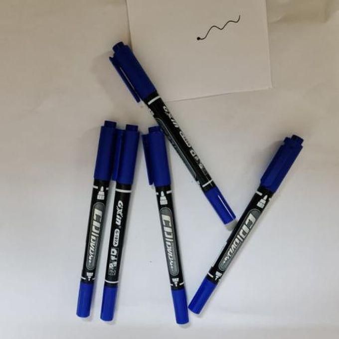 جي إكس إن - قلم تحديد عملي - طقم 5 أقلام - ازرق