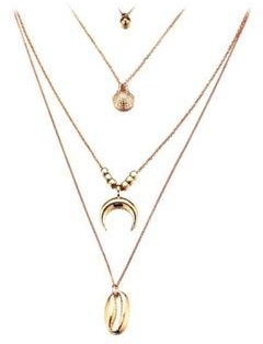 Copper Multi-Layered Pendant Necklace