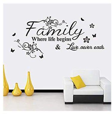 Love Family 3D Wall Sticker Home Decor Wall Decal For Kids Bedroom Living Room Wallpaper - Multicolour