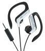 JVC Sports Clip In Ear Headphones with Mic Remote and Adjustable Ear Hooks Silver