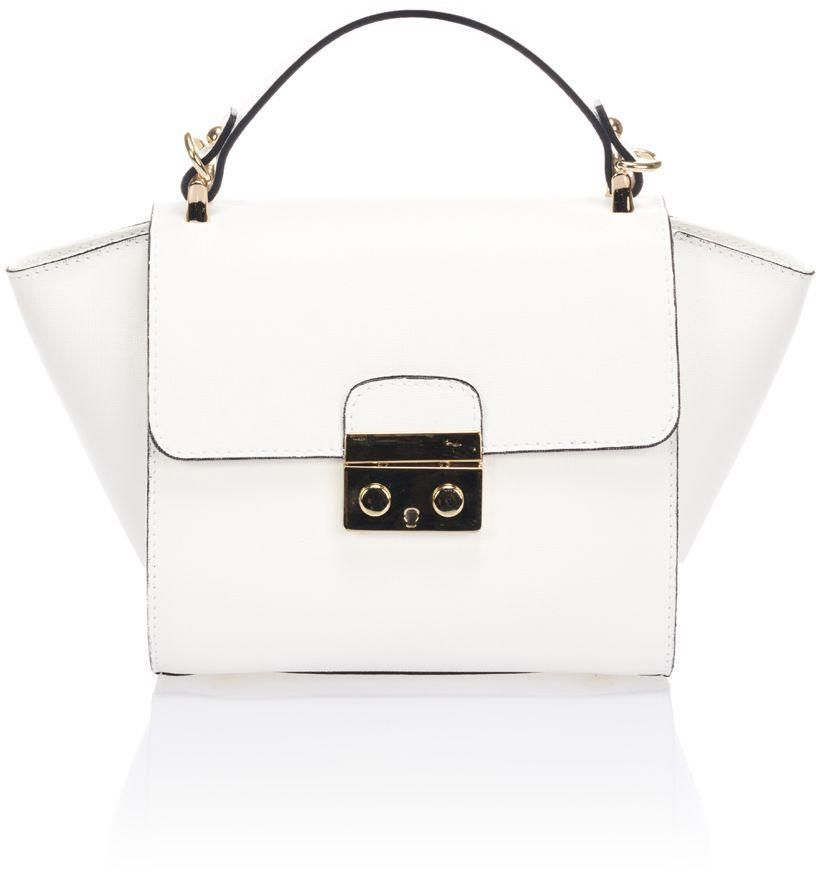 Lisa Minardi Leather Bag For Women , Beige - Tote Bags