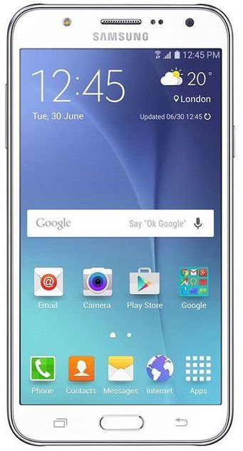 Samsung جالاكسي جي 7 - 5.5 بوصة - موبايل ثنائي الشريحة - أبيض