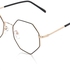 Metal Frame Eye Glasses - Stylish Unisex Eyeglasses - Gold/Black
