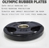 Skyland Rubber Gym Weight Plate, Em-9264 - 5 Kgs (Black)