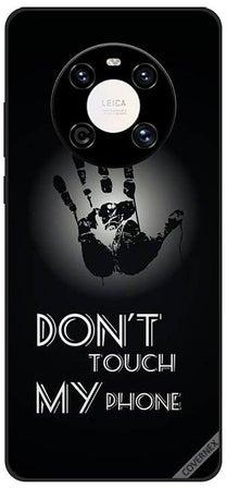 غطاء حماية واق لهاتف هواوي ميت 40 برو بطبعة يد وعبارة "Don't Touch My Phone"