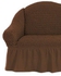 غطاء أريكة بنمط فقاعة جذاب بتفاصيل رائعة وتصميم جميل يكفي 3 مقاعد بني 220x100x100سنتيمتر