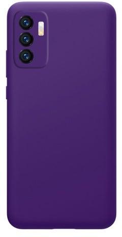 Liquid Silicone Case Compatible with Vivo V23E Gel Rubber Full Body and Camera Protection Shockproof Cover Case Drop Protection Case (Purple)