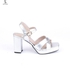 Lifestylesh H-3 Comfortable High Heel Sandals For Women - Silver