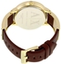 Armani Exchange Olivia Women's Analogue Gold Dial Brown Leather Watch - AX5310