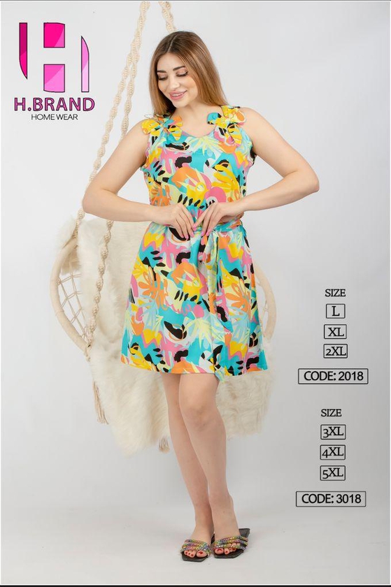 H.Brand Home Wear Short Dress - Multicolor 2023