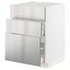 METOD / MAXIMERA Base cab f sink+3 fronts/2 drawers, white/Bodbyn off-white, 60x60 cm - IKEA