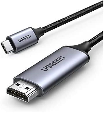 UGREEN USB C to HDMI Cable 2M,USB 3.1 Type C Thunderbolt 3 to HDMI 4K 60Hz UHD Adapter Compatible iPhone 15 Series,iPad 10/Pro/Air/Mini,Samsung S23 Ultra/Galaxy Z,MacBook Pro,Dell XPS,Huawei P60 Pro