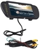 مراة رؤية خلفية للسيارة مقاس 7 انش، دقة 16:9 HD 800 (عرض) × 480 (ارتفاع) بشاشة LCD رقمية مع دعامة وكاميرا خلفية مع دي في دي/تلفزيون خارجي للسيارة، طريقتان لادخال الفيديو