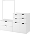 NORDLI Chest of 8 drawers - white 160x169 cm